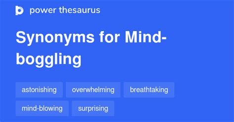 mind-boggling synonym|MIND BOGGLING in Thesaurus: 94 Synonyms & Antonyms for .